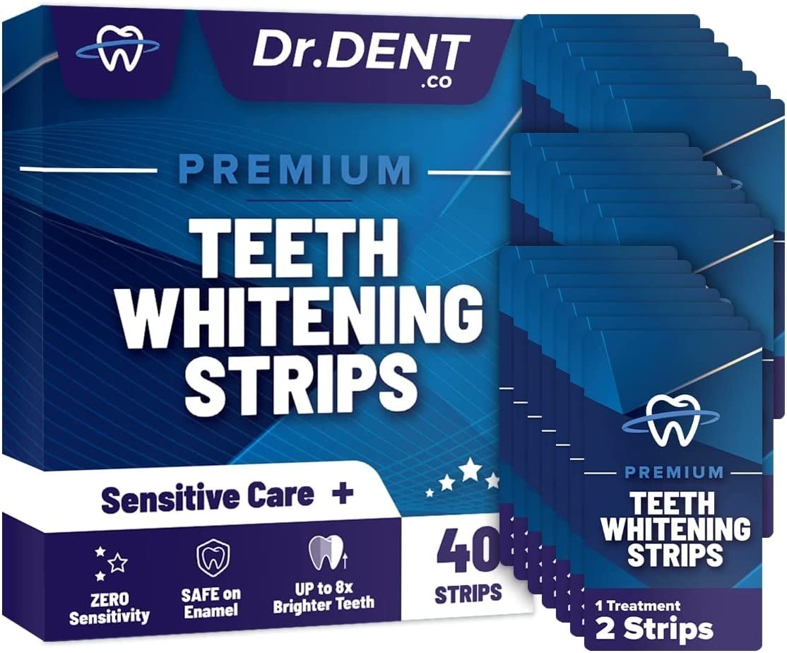 3. Tiras blanqueadoras de dientes DrDent Premium - 20 sesiones de blanqueamiento -