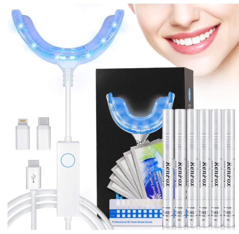 Features RenFox Professional LED Teeth Whitening Kit